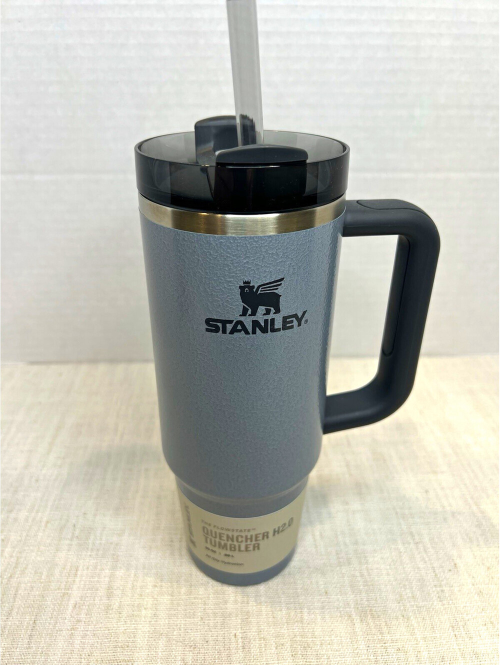 Stanley Quencher H2.0 30 oz Tumbler Hammertone Gray w/ Handle Lid Straw